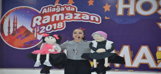 Marmelat Kukla Gösterisine Aliağalı Çocuklardan Yoğun İlgi