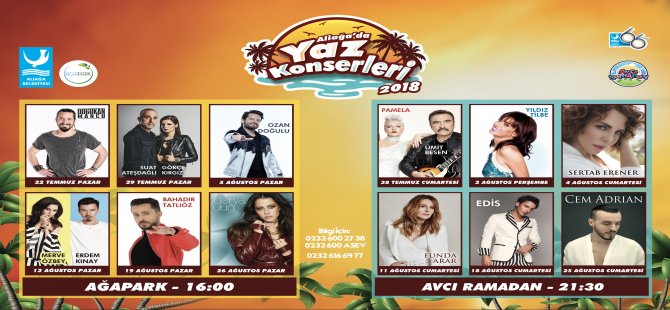 Aliağa’da Yaz Konserleri Başlıyor