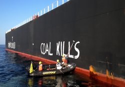 Greenpeace Zonguldak’ta Kömürü Durdurdu