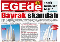 İzmir'de Bayrak Skandalı... 