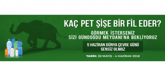 Pet şişeler “fil heykeli” olacak