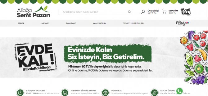 aliagasemtpazari.com'un Lideri Patates ve Çilek Oldu