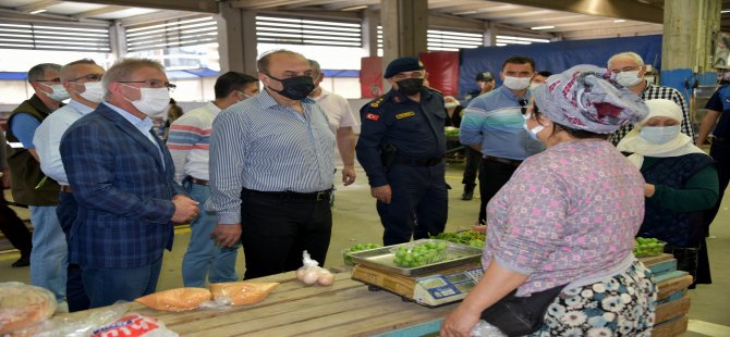 Aliağa Pazar Yerlerinde Kovid-19 Denetimi