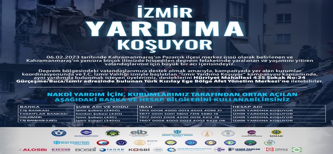 İzmir Yardıma Koşuyor!