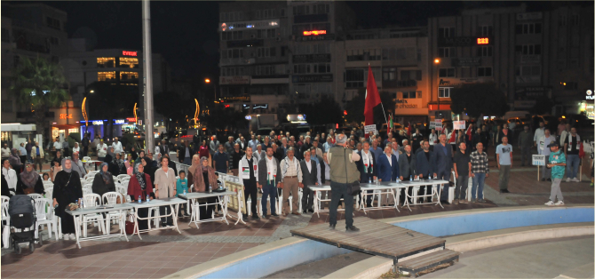 ASTOK'tan " Soykırıma Hayır Filistin'e Destek, Siyonizme Lanet" mitingi