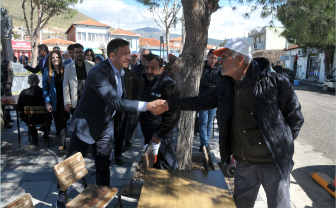 Hamza Dağ, Aliağa İlçesi'nde Seçim Çalışmalarını Sürdürdü