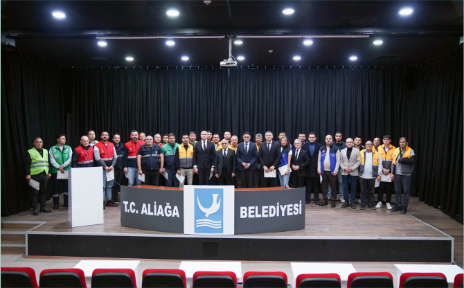 Aliağa’da Orman Yangınlarıyla Mücadele Eden Personele Teşekkür Belgesi