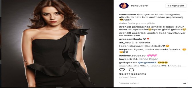 Cansu Dere’den Eyşan’a Selam