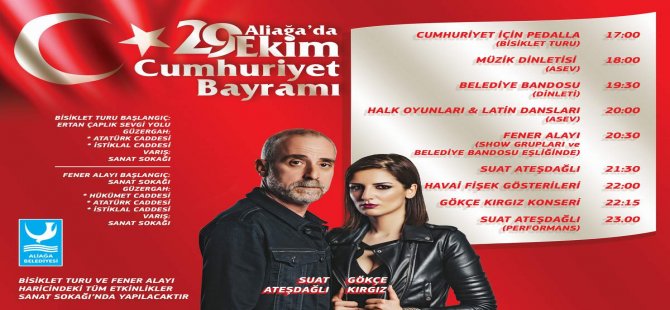 Cumhuriyet Bayramı Aliağa’da Coşkuyla Kutlanacak