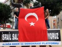 Aliağa'da İsrail Lanetlendi